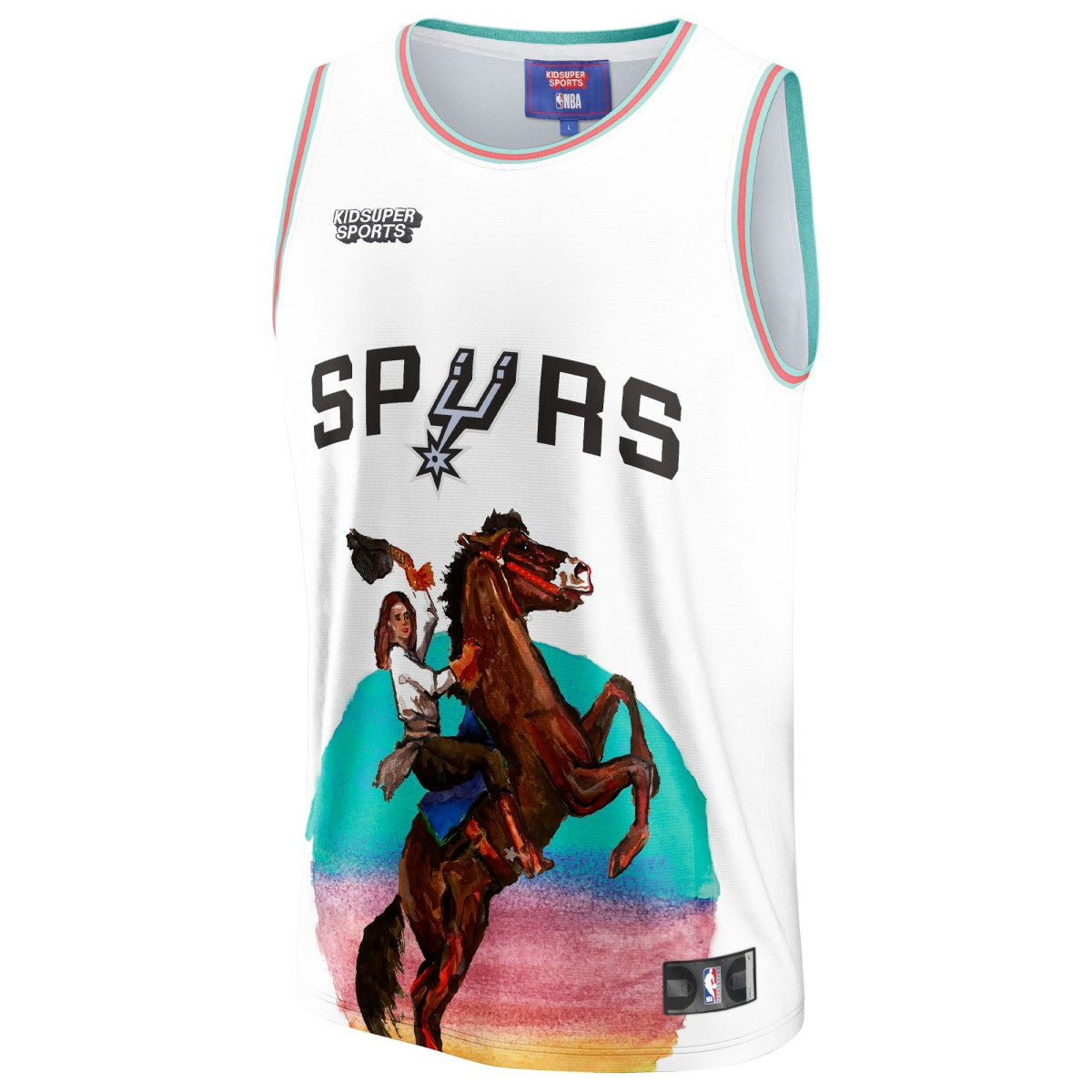 San Antonio Spurs NBA & KidSuper Studios Unisex Hometown Jersey White - NBA