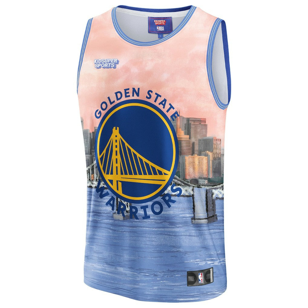 Golden State Warriors NBA & KidSuper Studios Unisex Hometown Jersey Blue - NBA