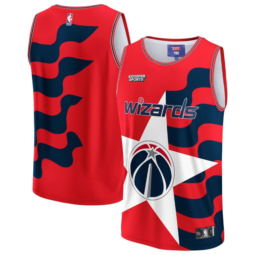 Washington Wizards NBA & KidSuper Studios Unisex Hometown Jersey Red - NBA