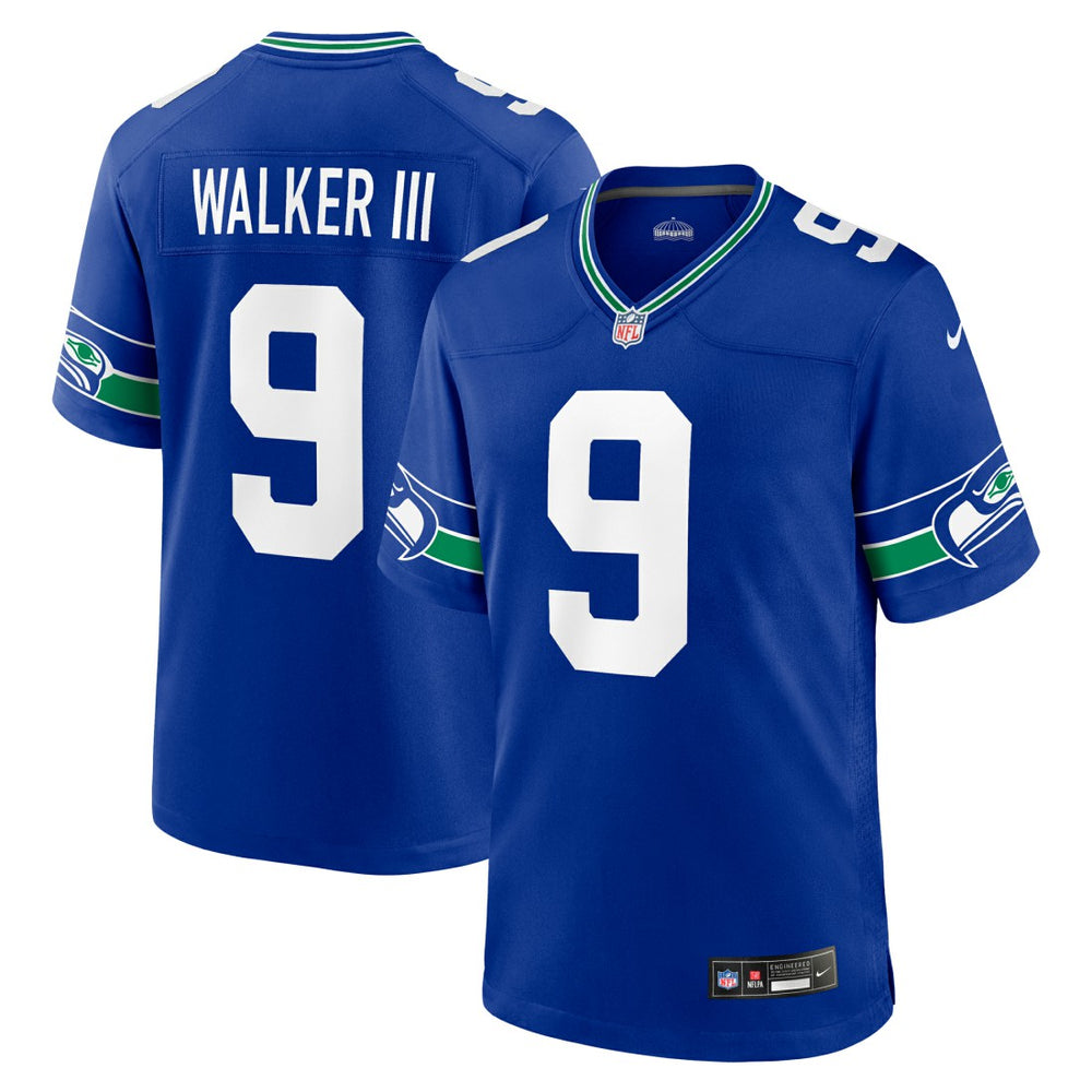 Kenneth Walker III Seattle Seahawks Throwback Player Game Jersey Royal | Nike for Sale