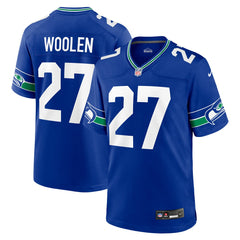 Tariq Woolen Seattle Seahawks Throwback Player Game Jersey Royal | Nike for Sale