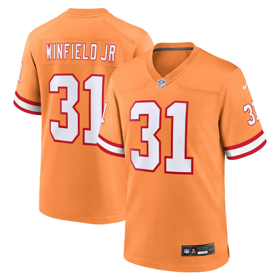 Antoine Winfield Jr. Tampa Bay Buccaneers Throwback Game Jersey Orange | Nike for Sale