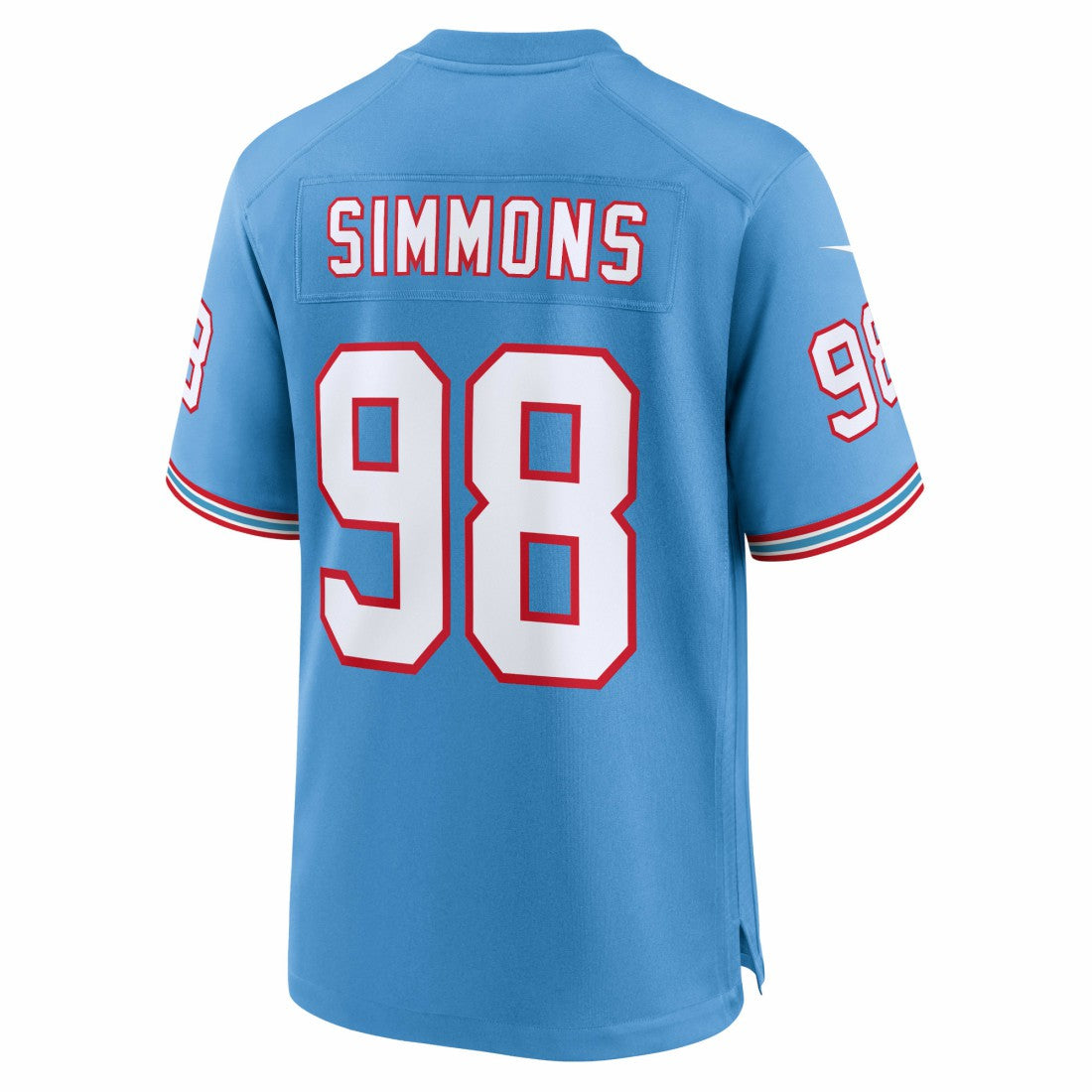 Jeffery Simmons Tennessee Titans Oilers Throwback Alternate Game Player Jersey Light Blue | Nike for Sale