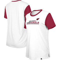 Arizona Cardinals New Era Women's Third Down Colorblock T-Shirt White/Cardinal | NFL