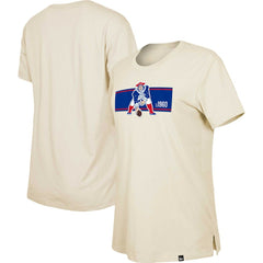 New England Patriots New Era Women's Third Down Historic T-Shirt Tan | NFL