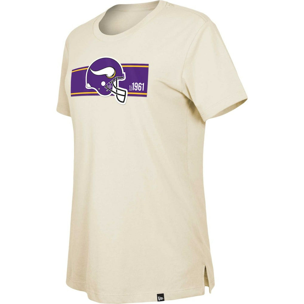 Minnesota Vikings New Era Women's Third Down Historic T-Shirt Tan | NFL