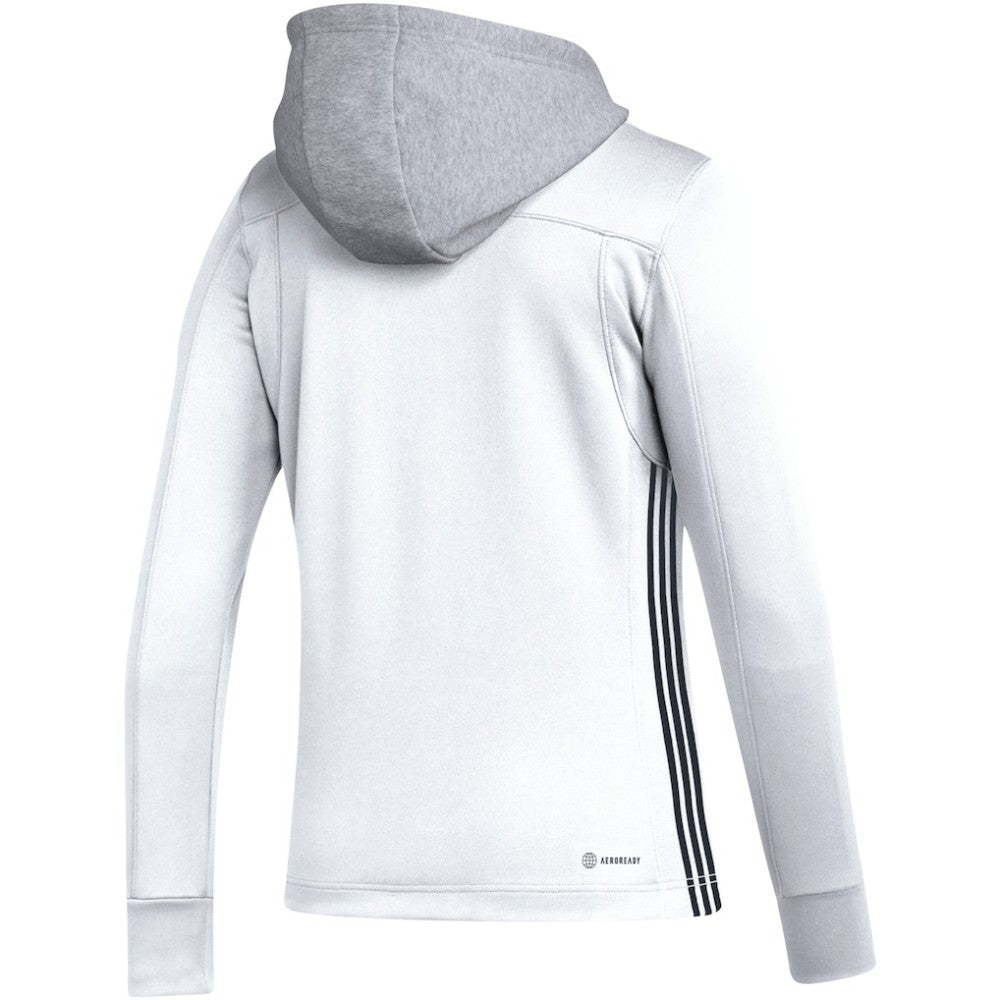 Los Angeles Kings adidas Women's Refresh Skate Lace AEROREADY Pullover Hoodie - White - NHL
