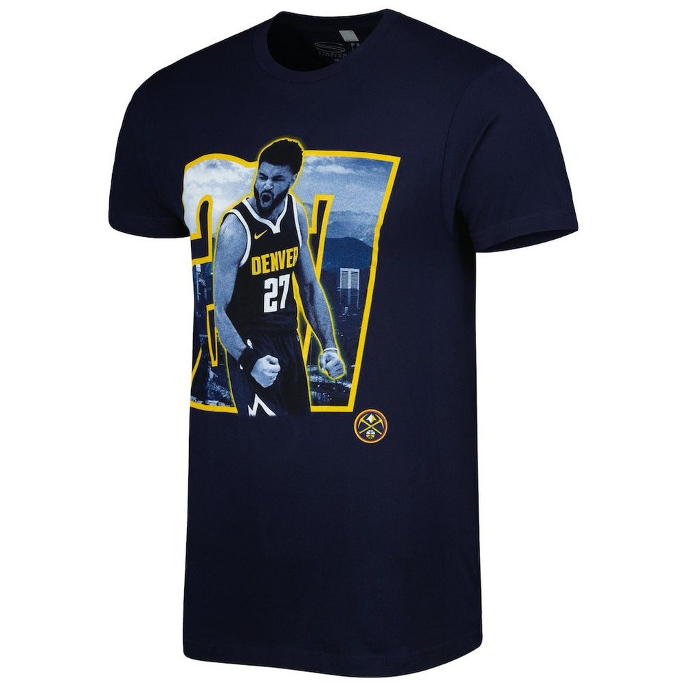 Jamal Murray Denver Nuggets Stadium Essentials Unisex Player Skyline T-Shirt Navy - NBA