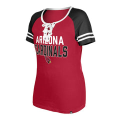 Arizona Cardinals New Era Women's Raglan Lace-Up T-Shirt Cardinal | NFL