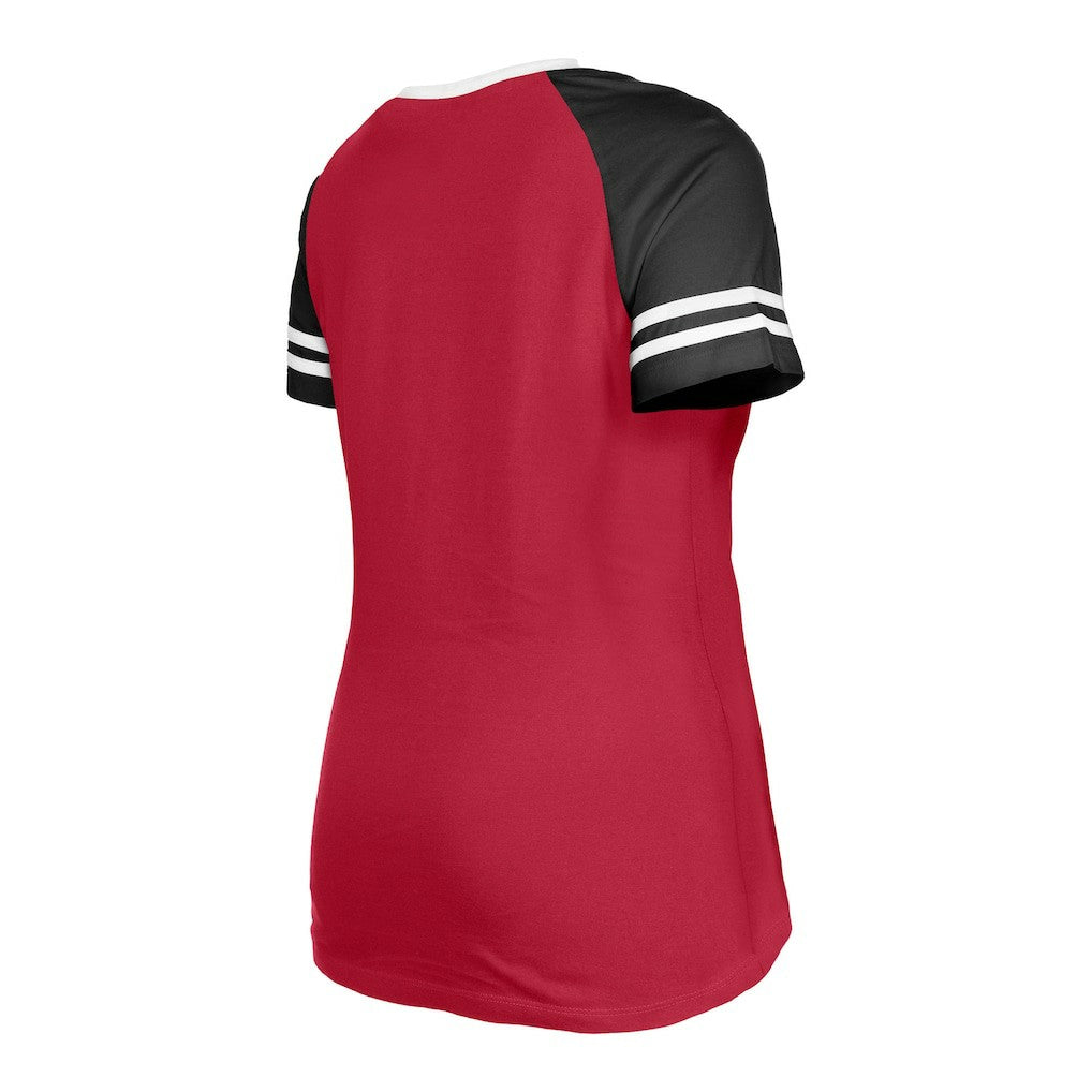 Arizona Cardinals New Era Women's Raglan Lace-Up T-Shirt Cardinal | NFL