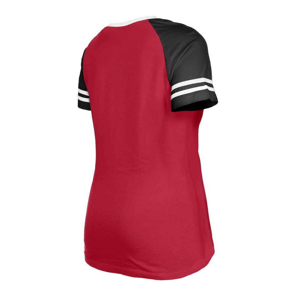 Arizona Cardinals New Era Women's Raglan Lace-Up T-Shirt Cardinal | NFL