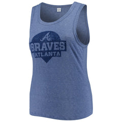 Atlanta Braves Soft as a Grape Women's Plus Size High Neck Tri-Blend Tank Top - MLB