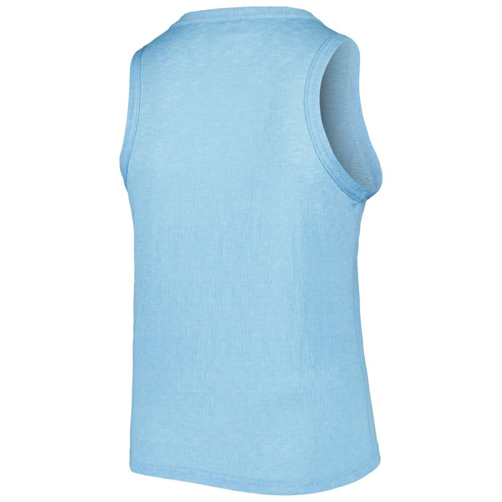 Chicago Cubs Soft as a Grape Women's Plus Size High Neck Tri-Blend Tank Top - MLB
