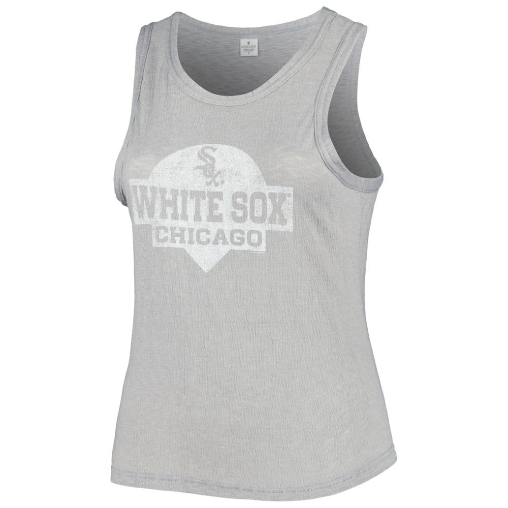 Chicago White Sox Soft as a Grape Women's Plus Size High Neck Tri-Blend Tank Top - MLB
