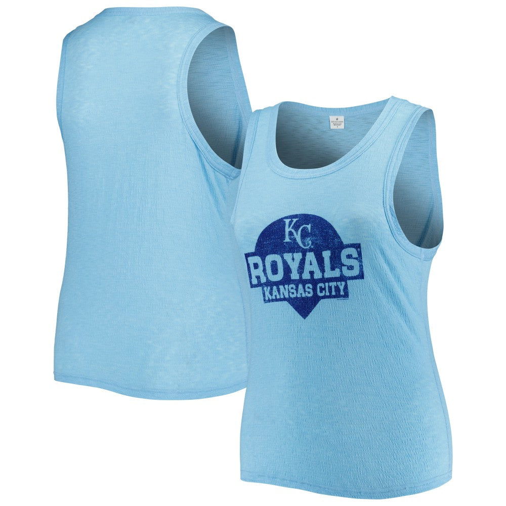 Kansas City Royals Soft as a Grape Women's Plus Size High Neck Tri-Blend Tank Top - MLB