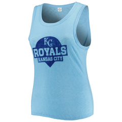 Kansas City Royals Soft as a Grape Women's Plus Size High Neck Tri-Blend Tank Top - MLB