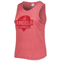 Los Angeles Angels Soft as a Grape Women's Plus Size High Neck Tri-Blend Tank Top - MLB
