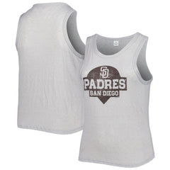 San Diego Padres Soft as a Grape Women's Plus Size High Neck Tri-Blend Tank Top - MLB