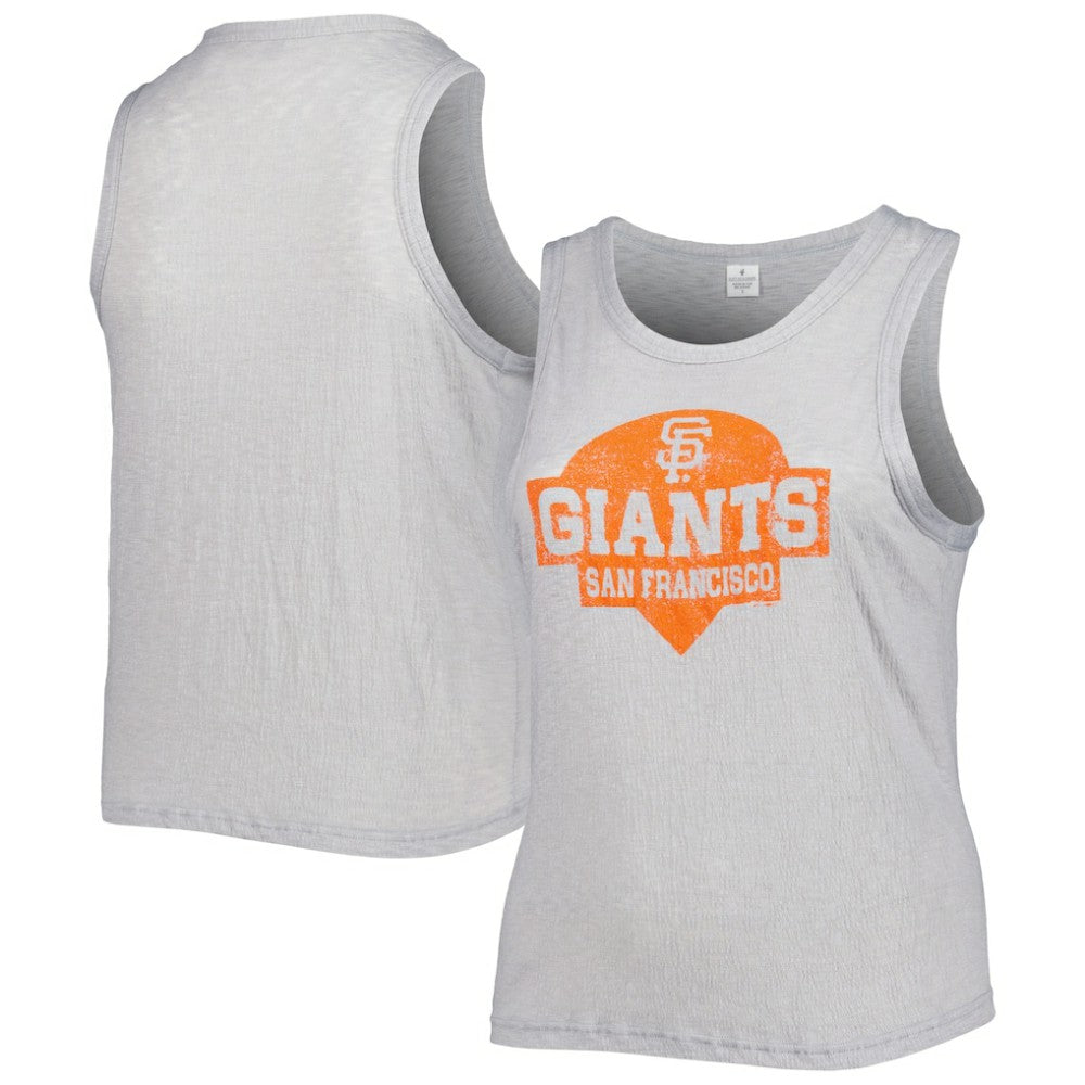 San Francisco Giants Soft as a Grape Women's Plus Size High Neck Tri-Blend Tank Top - MLB