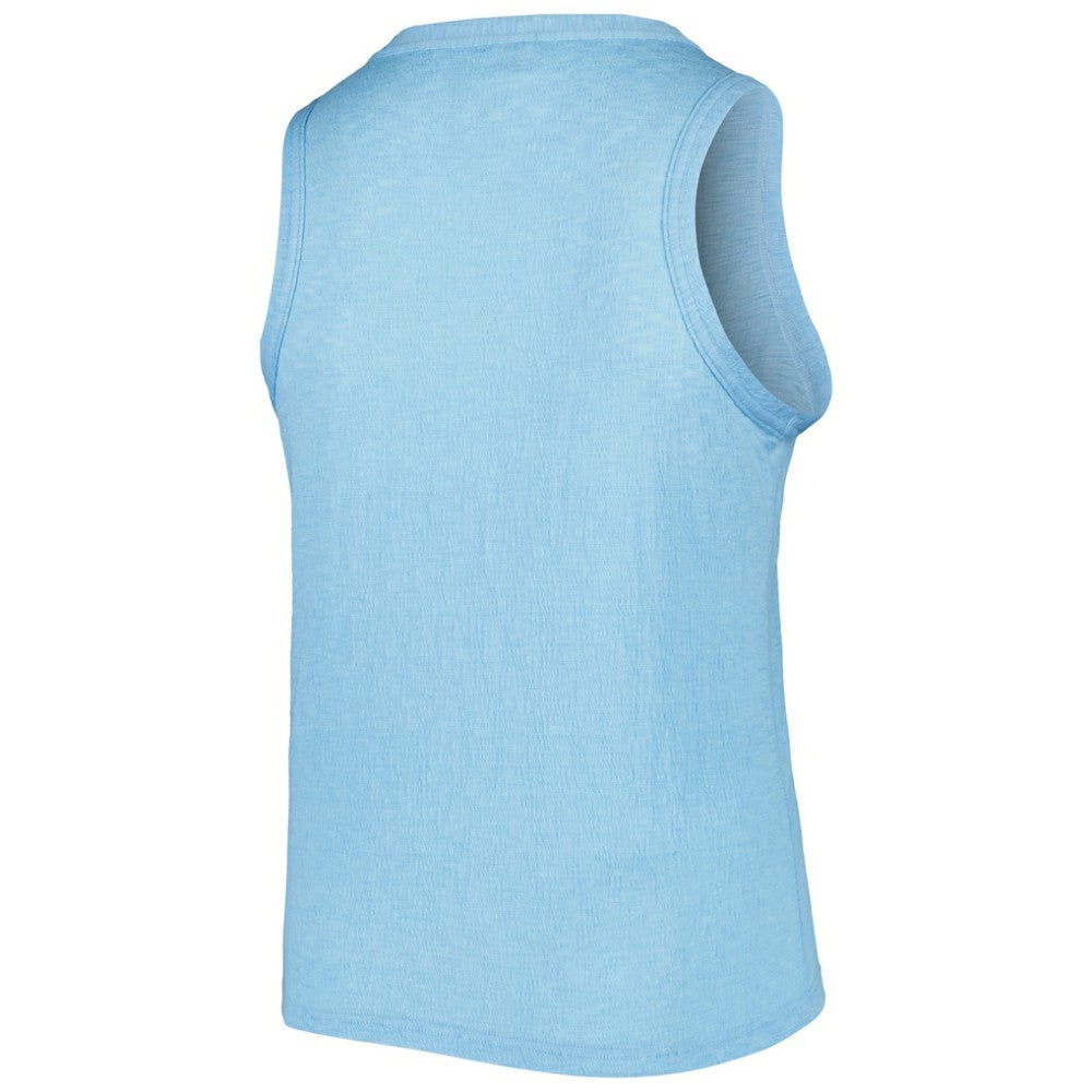 Toronto Blue Jays Soft as a Grape Women's Plus Size High Neck Tri-Blend Tank Top - MLB