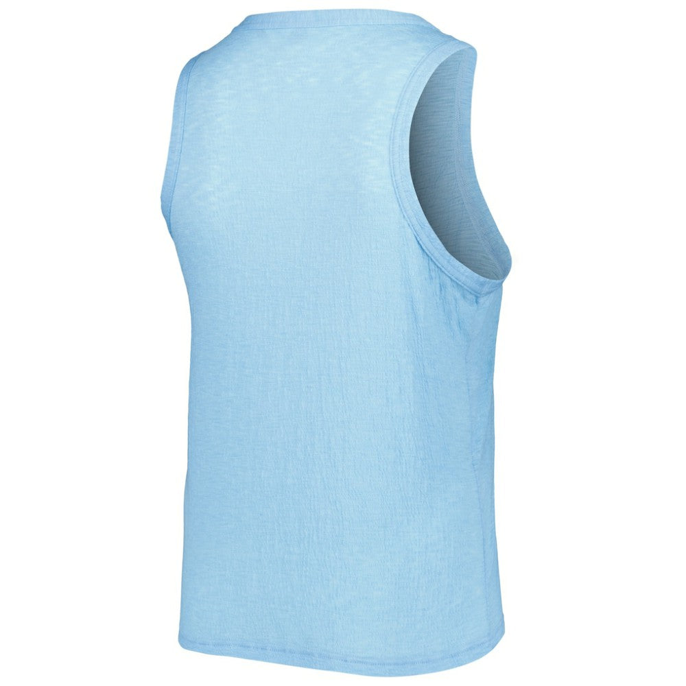 Texas Rangers Soft as a Grape Women's Plus Size High Neck Tri-Blend Tank Top - MLB