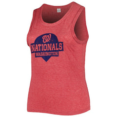 Washington Nationals Soft as a Grape Women's Plus Size High Neck Tri-Blend Tank Top - MLB