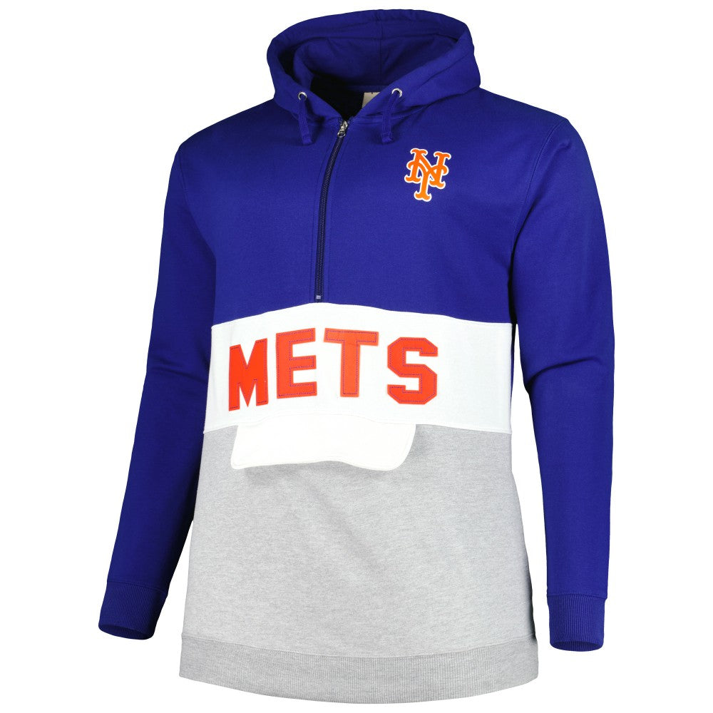 New York Mets Big & Tall Fleece Half-Zip Hoodie - MLB