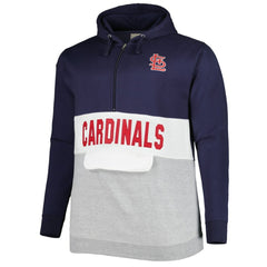 St. Louis Cardinals Big & Tall Fleece Half-Zip Hoodie - MLB