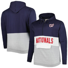 Washington Nationals Big & Tall Fleece Half-Zip Hoodie - MLB