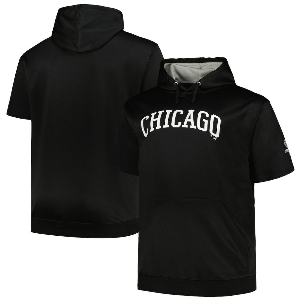 Chicago White Sox Profile Big & Tall Contrast Short Sleeve Pullover Hoodie - MLB