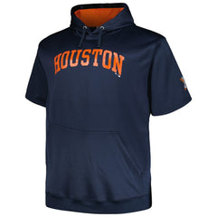 Houston Astros Profile Big & Tall Contrast Short Sleeve Pullover Hoodie - MLB