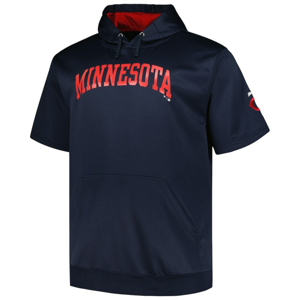 Minnesota Twins Profile Big & Tall Contrast Short Sleeve Pullover Hoodie - MLB
