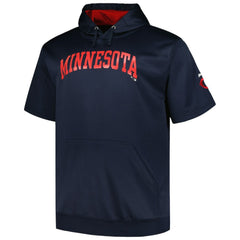 Minnesota Twins Profile Big & Tall Contrast Short Sleeve Pullover Hoodie - MLB
