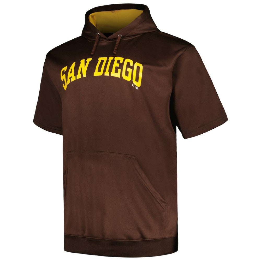 San Diego Padres Profile Big & Tall Contrast Short Sleeve Pullover Hoodie - MLB