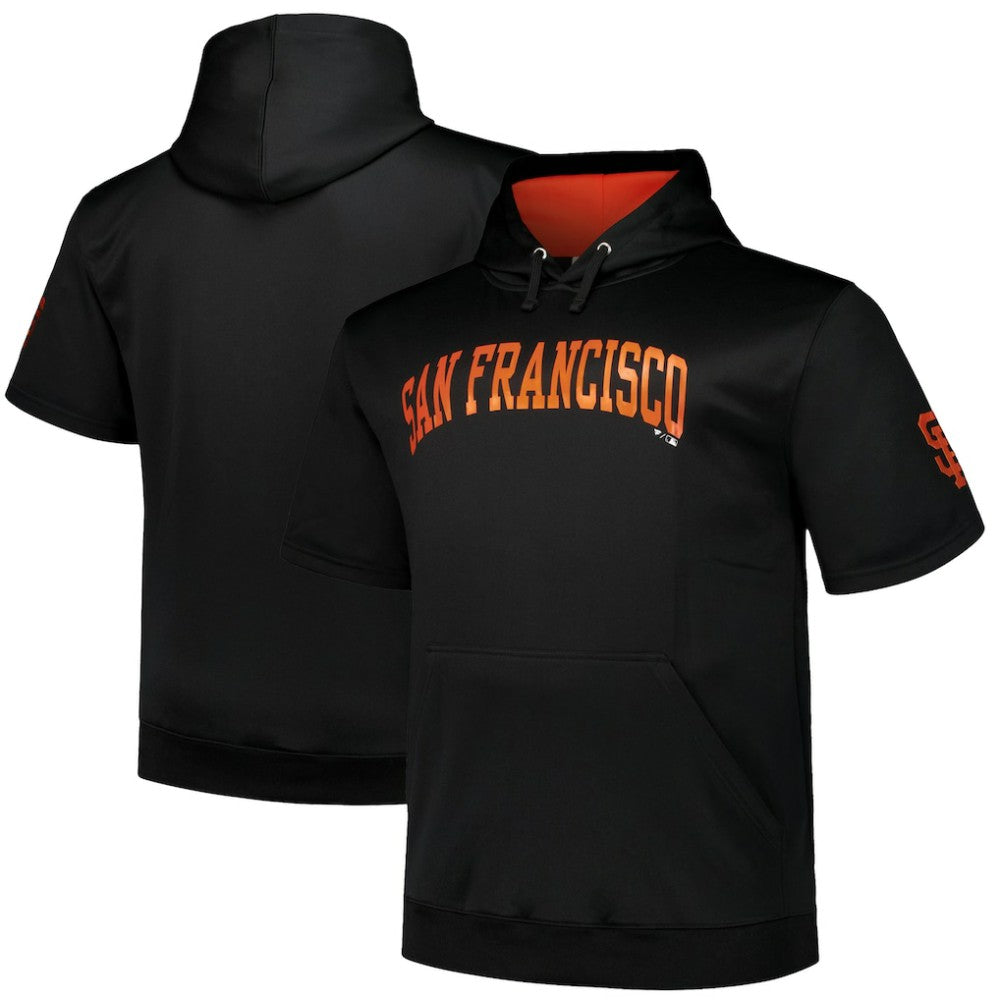 San Francisco Giants Profile Big & Tall Contrast Short Sleeve Pullover Hoodie - MLB