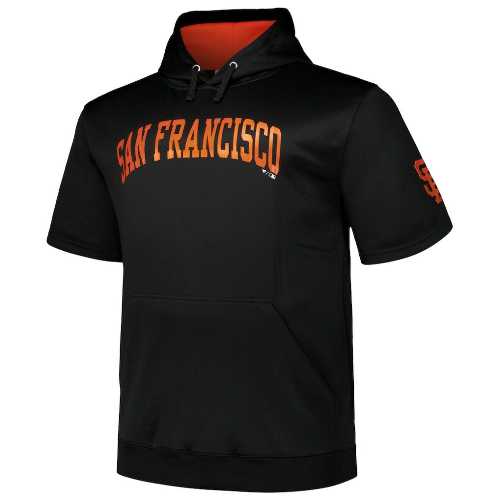 San Francisco Giants Profile Big & Tall Contrast Short Sleeve Pullover Hoodie - MLB
