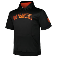 San Francisco Giants Profile Big & Tall Contrast Short Sleeve Pullover Hoodie - MLB