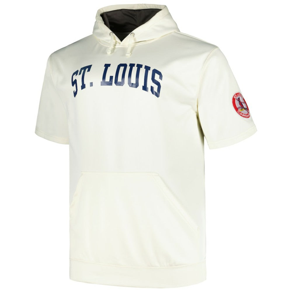 St. Louis Cardinals Profile Big & Tall Contrast Short Sleeve Pullover Hoodie - MLB