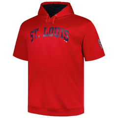St. Louis Cardinals Profile Big & Tall Contrast Short Sleeve Pullover Hoodie - MLB