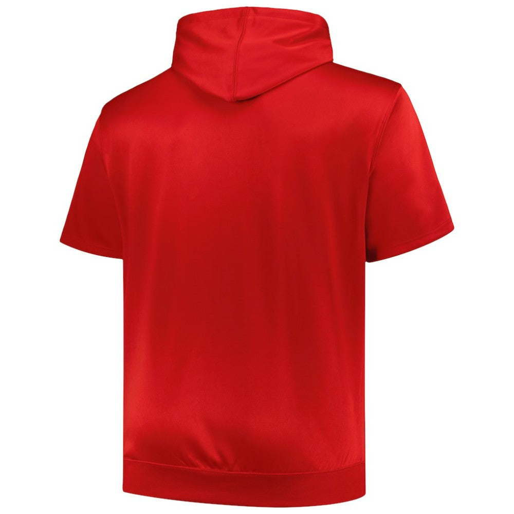 St. Louis Cardinals Profile Big & Tall Contrast Short Sleeve Pullover Hoodie - MLB