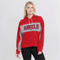 Los Angeles Angels Fanatics Women's Filled Stat Sheet Pullover Hoodie - MLB