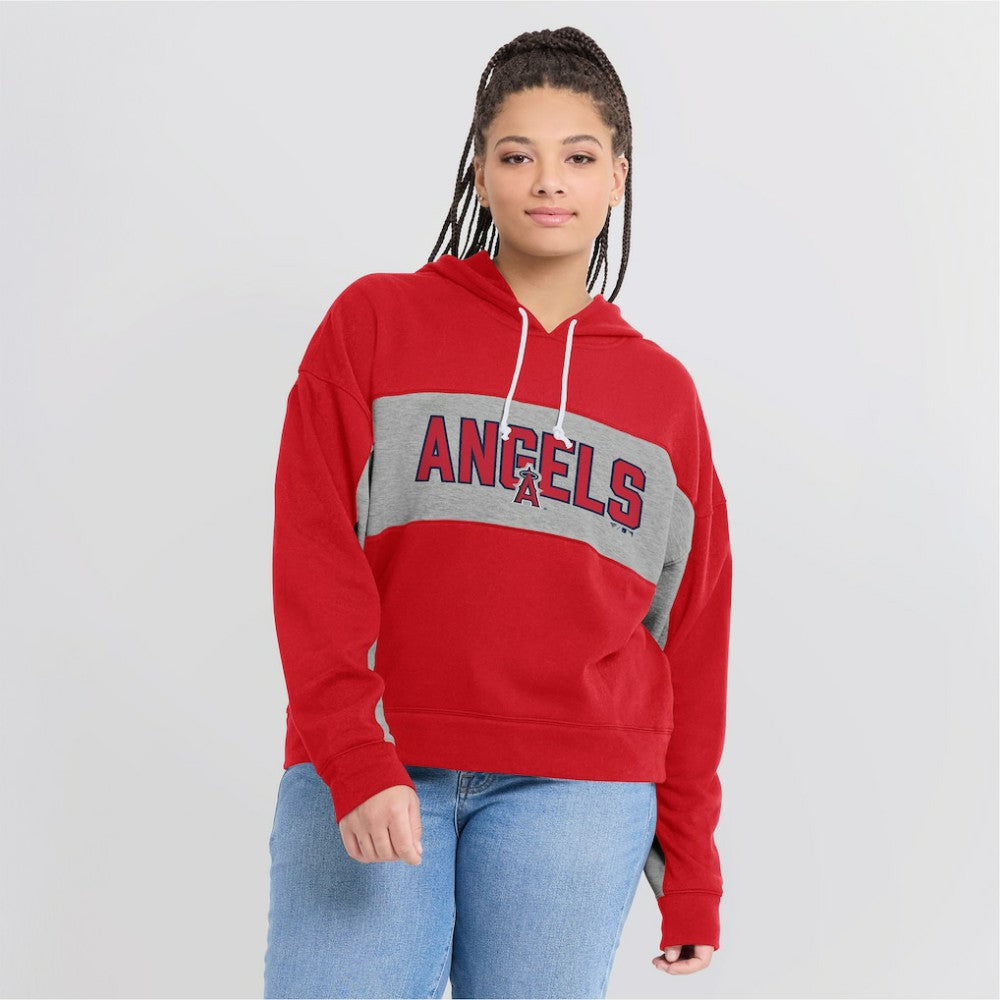 Los Angeles Angels Fanatics Women's Filled Stat Sheet Pullover Hoodie - MLB