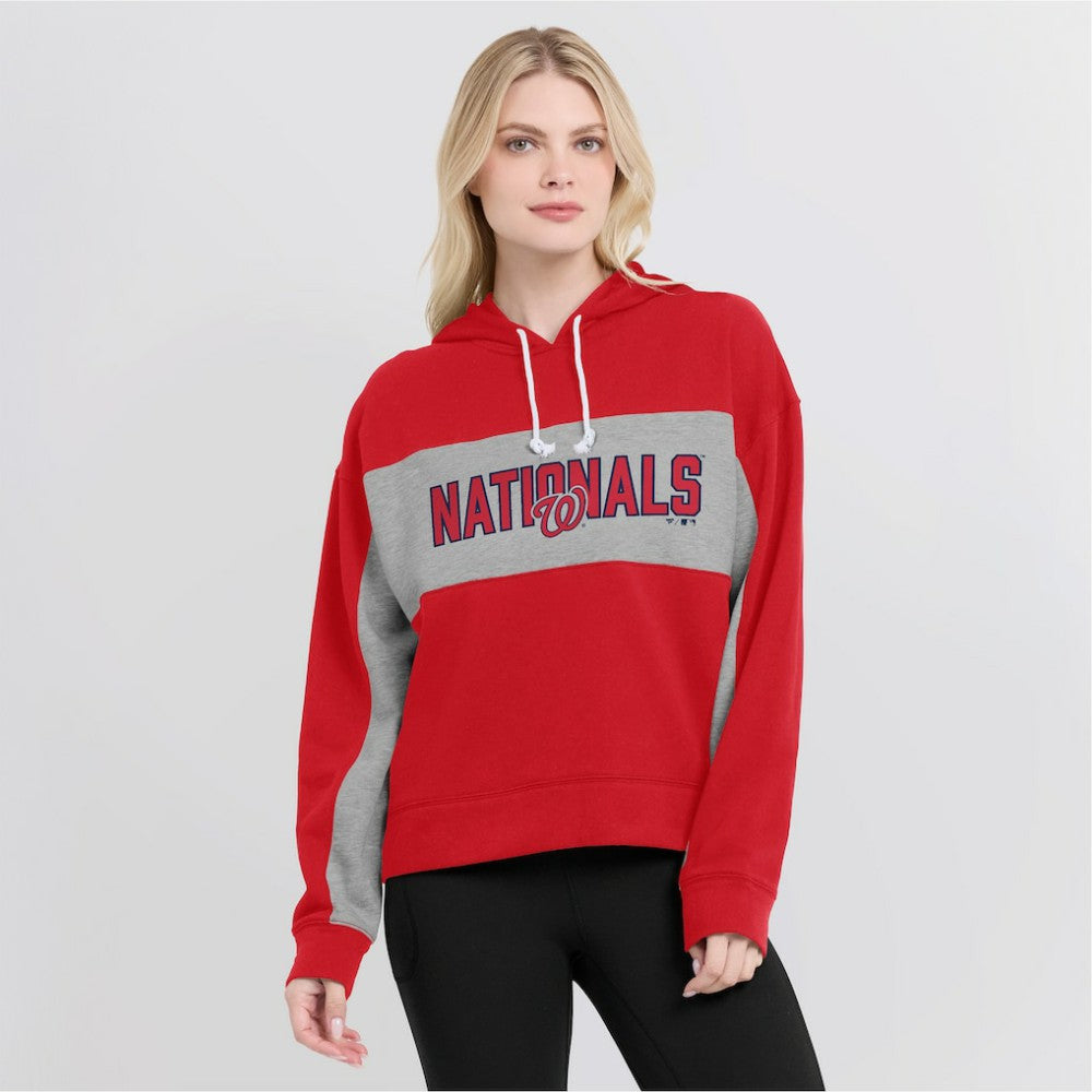 Washington Nationals Fanatics Women's Filled Stat Sheet Pullover Hoodie - MLB