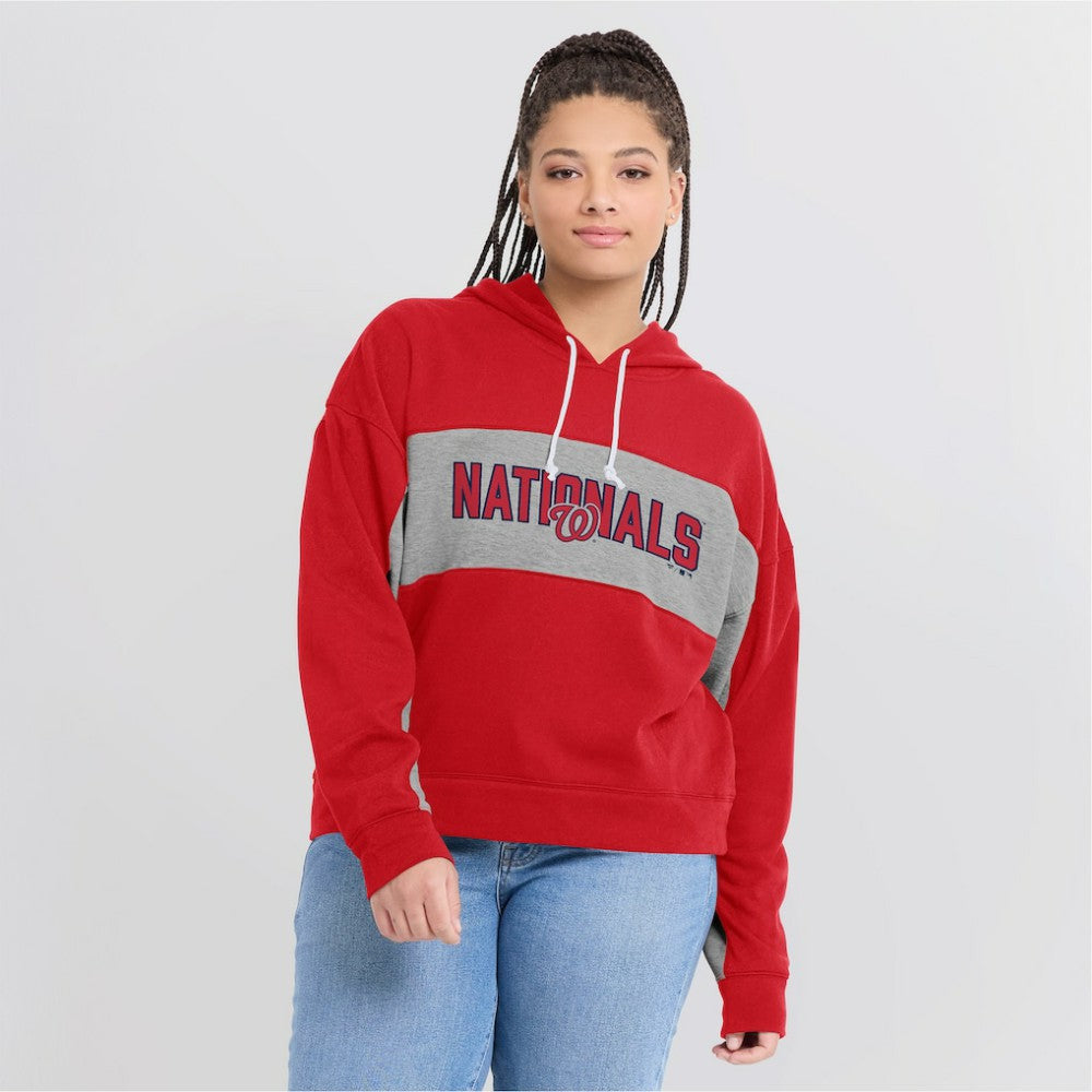 Washington Nationals Fanatics Women's Filled Stat Sheet Pullover Hoodie - MLB