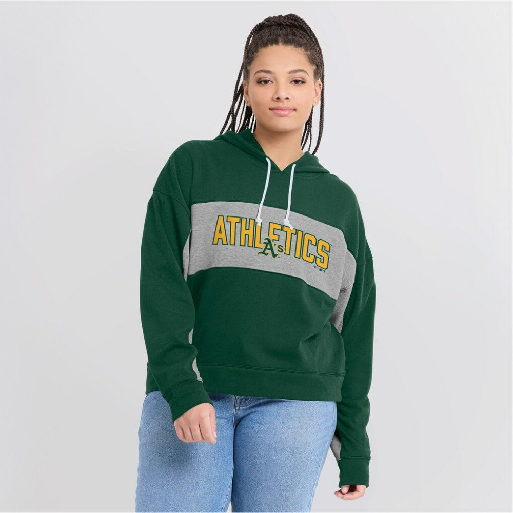 Athletics Fanatics Women's Filled Stat Sheet Pullover Hoodie - MLB