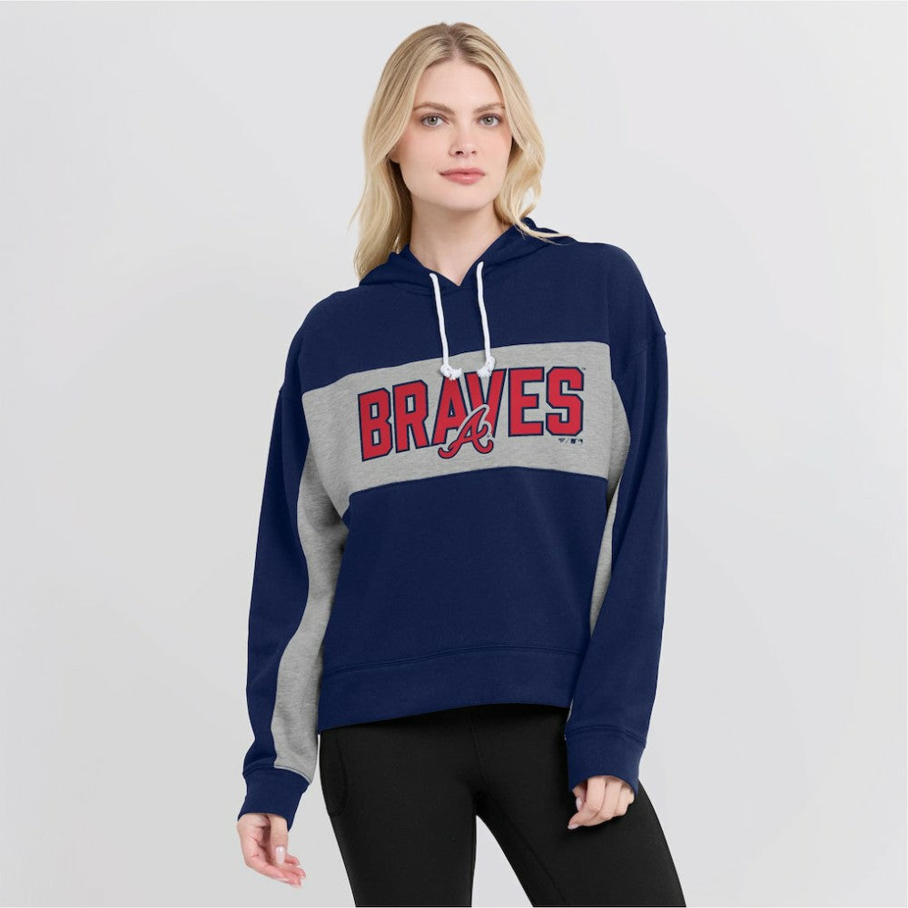 Atlanta Braves Fanatics Women's Filled Stat Sheet Pullover Hoodie - MLB