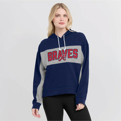 Atlanta Braves Fanatics Women's Filled Stat Sheet Pullover Hoodie - MLB