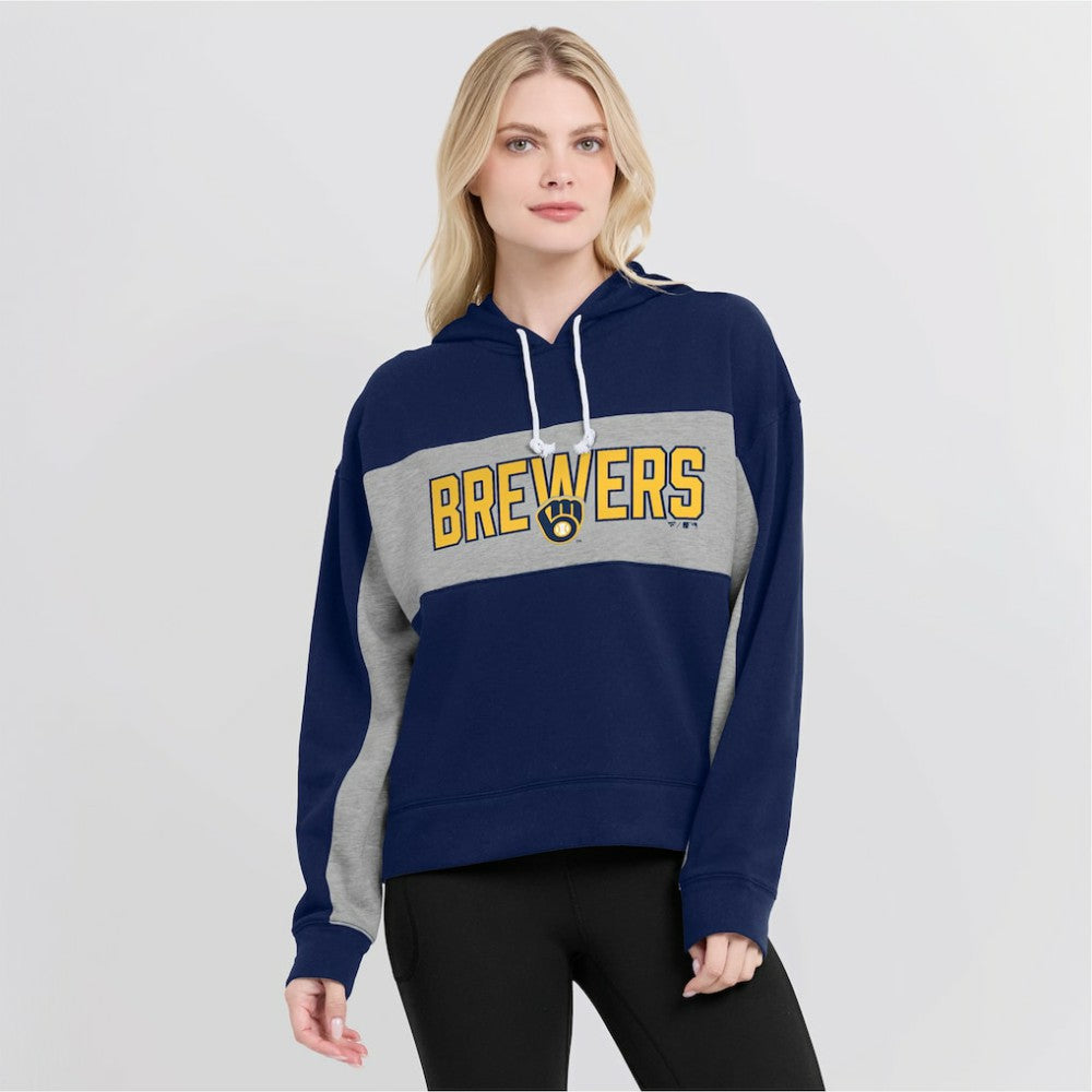 Milwaukee Brewers Fanatics Women's Filled Stat Sheet Pullover Hoodie - MLB