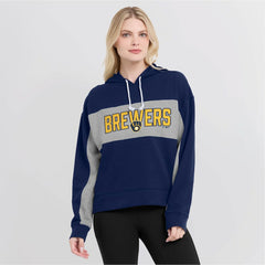 Milwaukee Brewers Fanatics Women's Filled Stat Sheet Pullover Hoodie - MLB