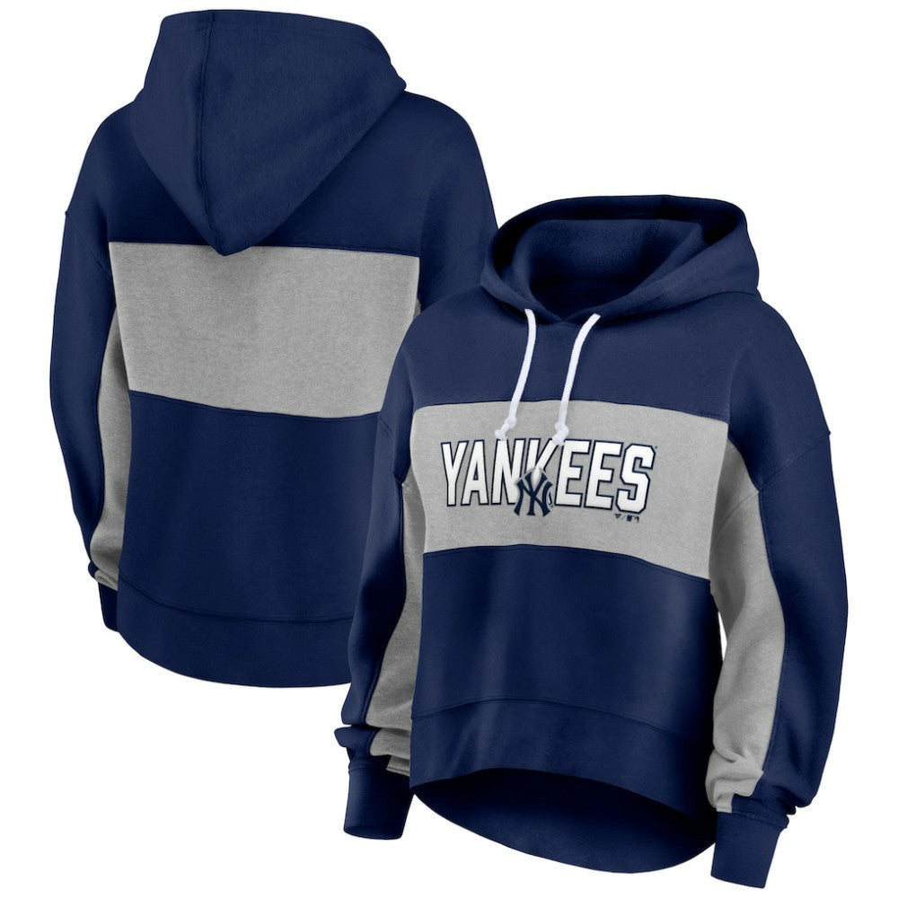 New York Yankees Fanatics Women's Filled Stat Sheet Pullover Hoodie - MLB